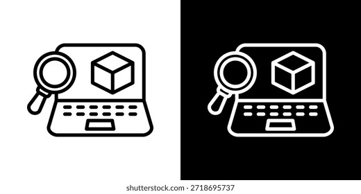 Blockchain Explorer Icon Of Line Black And White Style