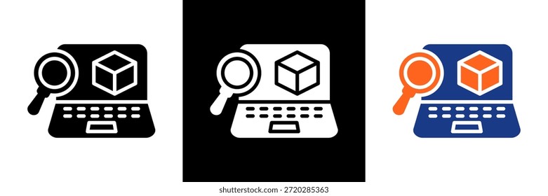 Ilustração do Vetor de Glifos do Conjunto de Ícones do Gerenciador de Cadeia de Blocos
