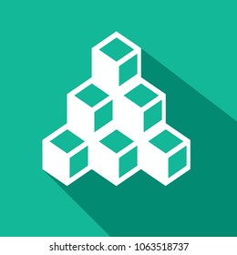 Blockchain Flat Design Business Icon 