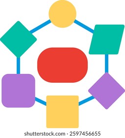 Blockchain Flat Illustration Vector Design