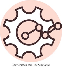 Blockchain generate, illustration or icon, vector on white background.