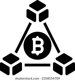 blockchain glyph icon illustration vector