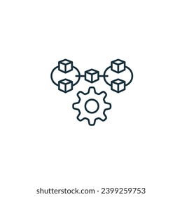 Blockchain governance icon. Monochrome simple sign from blockchain collection. Blockchain governance icon for logo, templates, web design and infographics.