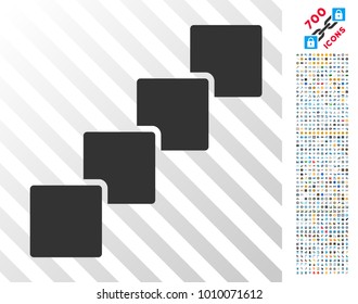 Blockchain icon with 7 hundred bonus bitcoin mining and blockchain graphic icons. Vector illustration style is flat iconic symbols designed for bitcoin software.