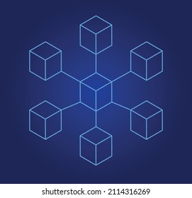 blockchain icon. crypto currency block chain logo ico
