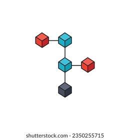 Icono de la cadena de bloqueo ilustración vectorial plana.