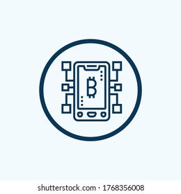 blockchain icon isolated on white background from blockchain collection. blockchain icon trendy and modern blockchain symbol for logo, web, app