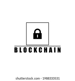 Blockchain icon on white background
