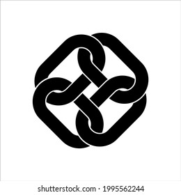 blockchain icon on white background