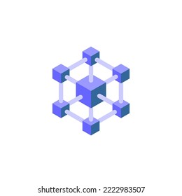 blockchain icon set, blockchain vector set flat design sign symbol