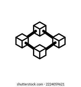 Blockchain-Symbol-Set, Blockchain-Vektorset-Symbol