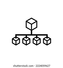 blockchain icon set, blockchain vector set sign symbol