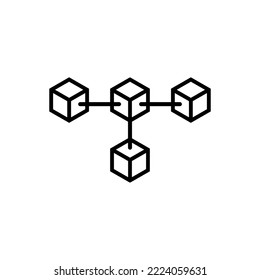 blockchain icon set, blockchain vector set sign symbol