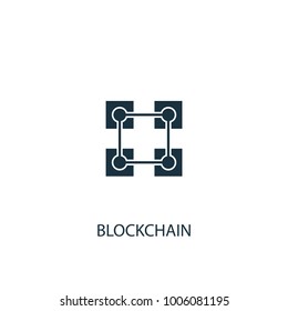 Blockchain icon. Simple element illustration. Blockchain symbol design from Cryptocurrency collection. Can be used in web and mobile.