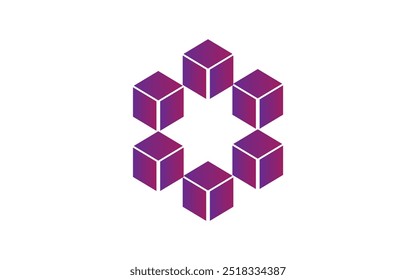 Blockchain Icon Style Free Vector logo design 