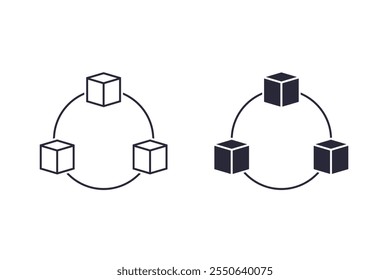 Blockchain-Symbol. Illustrationsvektor
