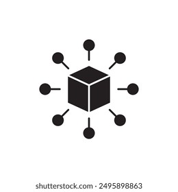 Blockchain-Symbol, Vorlage für Grafik- und Webdesign. Vektorgrafik