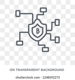 Blockchain icon. Trendy flat vector Blockchain icon on transparent background from Cryptocurrency economy and finance collection. High quality filled Blockchain symbol use for web and mobile