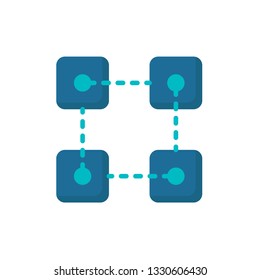 blockchain icon vector design flat style