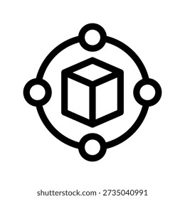 Blockchain Icon Vector Symbol Design Illustration