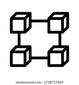 Blockchain Icon Vector Symbol Design Illustration