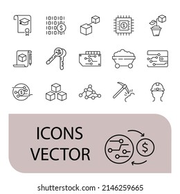 Iconos de la cadena de bloqueo configurados. Símbolo de cadena de bloqueo elementos vectores para web infográfica
