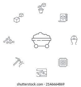 Iconos de la cadena de bloqueo configurados. Símbolo de cadena de bloqueo elementos vectores para web infográfica