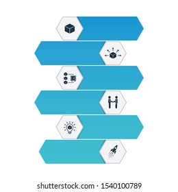 Blockchain Infographics vector design. Timeline concept include block, distribution, proof of stake icons. Can be used for report, presentation, diagram, web design.