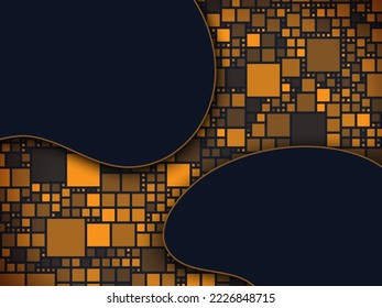 Blockchain and information technology social post background.