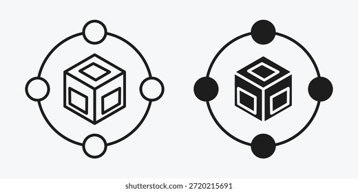 Icono de libro mayor de blockchain que representa registros descentralizados, transacciones seguras, bases de datos distribuidas y sistemas financieros digitales.