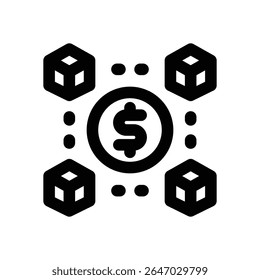 blockchain line icon. Clean and minimalist vector icon for websites, mobile apps, presentations, and logos. Fully scalable and customizable for any project.