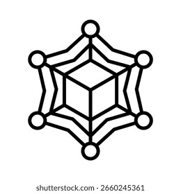 Blockchain line icon vector illustration