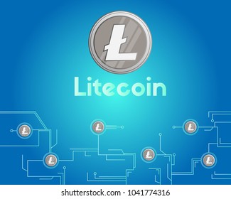 Blockchain litecoin circuit networking technology background