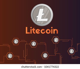 Blockchain litecoin circuit networking technology background