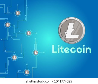 Blockchain litecoin circuit networking technology background