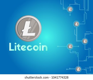 Blockchain litecoin circuit networking technology background