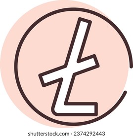 Limpieza de cadena de bloqueo, ilustración o icono, vector sobre fondo blanco.