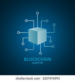 Blockchain Logo Concept On Dark Background Stock Vector (Royalty Free ...