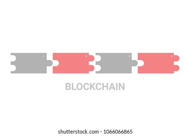 Blockchain - logo, icon, scheme.