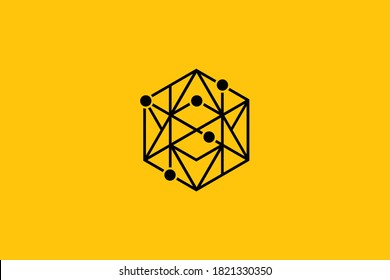 Blockchain Logo Template.
Hexagon Shape Technology Vector Design. Cryptocurrency Illustration. Outstanding professional elegant trendy awesome artistic black color blockchain icon logo.