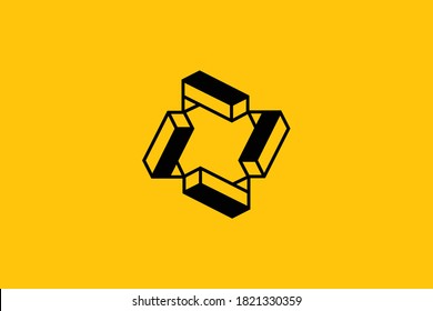 Blockchain Logo Template.
Hexagon Shape 3D Technology Vector Design. Cryptocurrency Illustration. Outstanding professional elegant trendy awesome artistic black color blockchain icon logo.