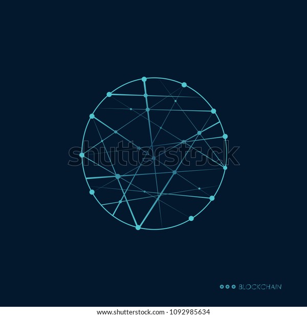 Blockchain Logo Template Network Polygon On Stock Vector Royalty Free 1092985634