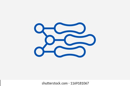 Blockchain Logo Template. Technology Science Vector Design. 