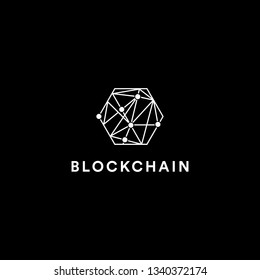 Blockchain Logo Template. Technology Vector Design. Cryptocurrency Illustration