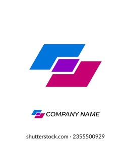 Blockchain Logo Template. Technology Vector Design. Cryptocurrency Illustration.
Colored Logo