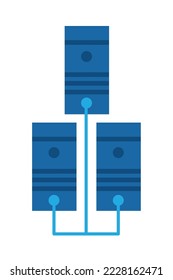 blockchain, mining network icon on white background