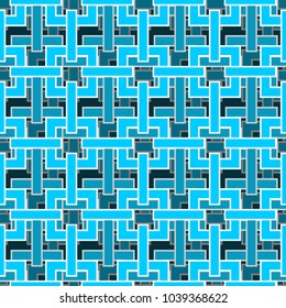 Blockchain network background. Technology block chain abstract seamless pattern