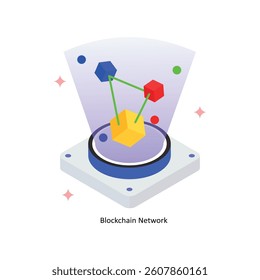 Blockchain Network Concept isometric Style Illustrations. Eps 10 File