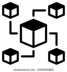 Blockchain Network Icon for uiux, infographic, etc