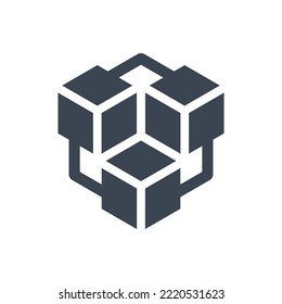 Blockchain network icon (Vector illustration)